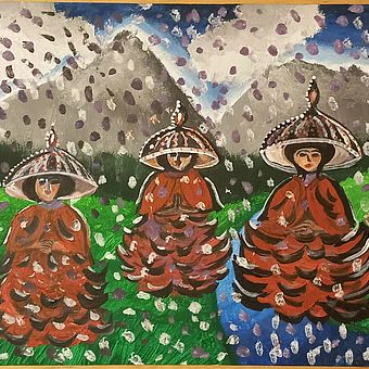 Gemälde "Drei Frauen" von Gisela Hollborn